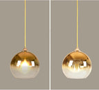 Spherical Gradient Color Glass Pendant Light Modern Globe