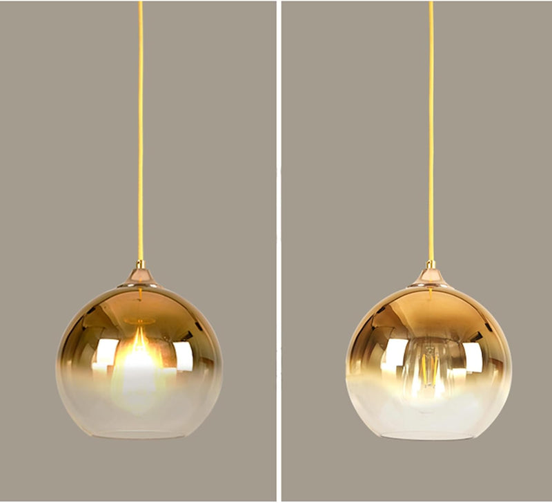 Spherical Gradient Colour Glass Pendant Light Modern Globe
