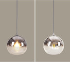 Spherical Gradient Color Glass Pendant Light Modern Globe