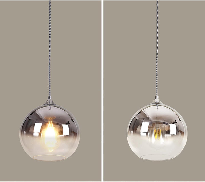 Spherical Gradient Colour Glass Pendant Light Modern Globe