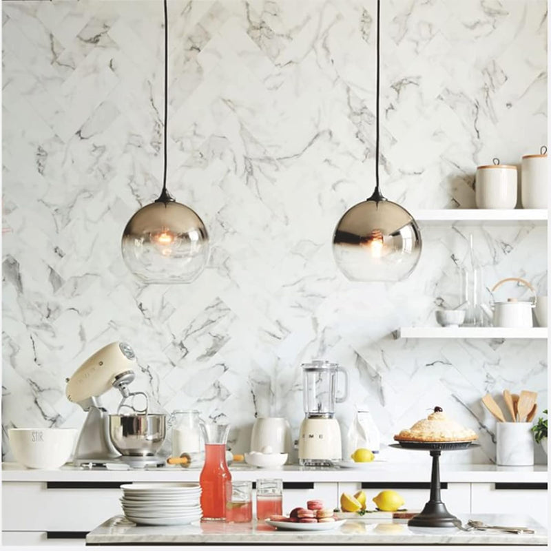 Spherical Gradient Colour Glass Pendant Light Modern Globe