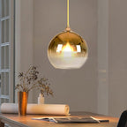 Spherical Gradient Color Glass Pendant Light Modern Globe