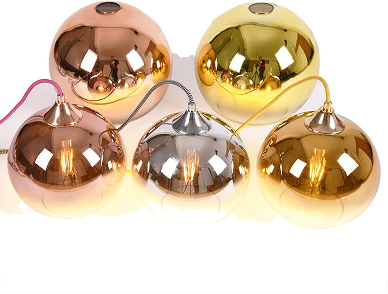 Spherical Gradient Colour Glass Pendant Light Modern Globe