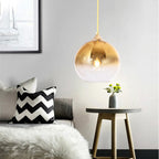 Spherical Gradient Color Glass Pendant Light Modern Globe