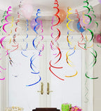 Spiral Streamers 48pcs Swirl Ceiling Decorations 6 Color