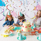 Spiral Streamers 48pcs Swirl Ceiling Decorations 6 Color