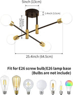 Sputnik Ceiling Light Chandelier Mid Century Modern Nordic