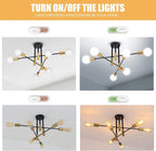 Sputnik Ceiling Light Chandelier Mid Century Modern Nordic