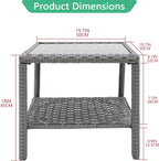Square All Weather Rattan Wicker