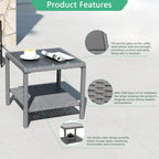Square All Weather Rattan Wicker