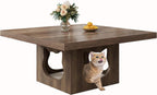 Square Coffee Table Rustic Wood for Living Room