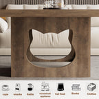 Square Coffee Table Rustic Wood for Living Room