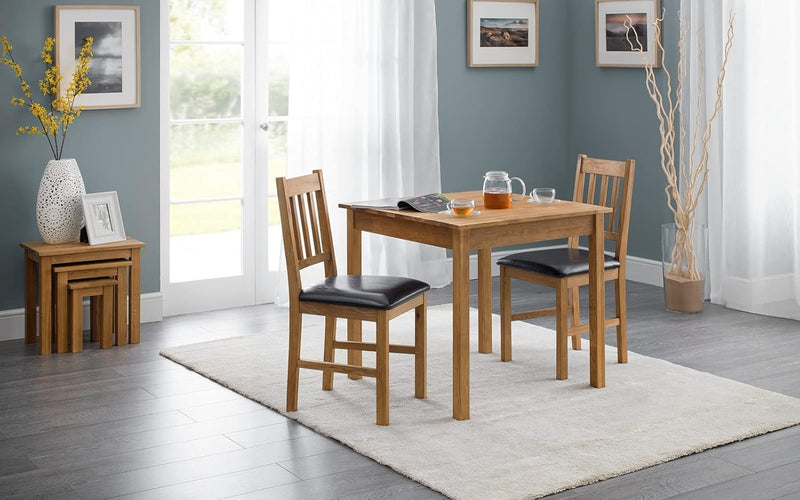 Square Dining Table for 4 Solid Oak H75