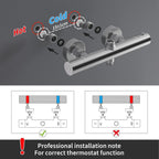 Square Rainfall Shower System Thermostatic Bar Mixer