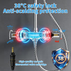 Square Rainfall Shower System Thermostatic Bar Mixer