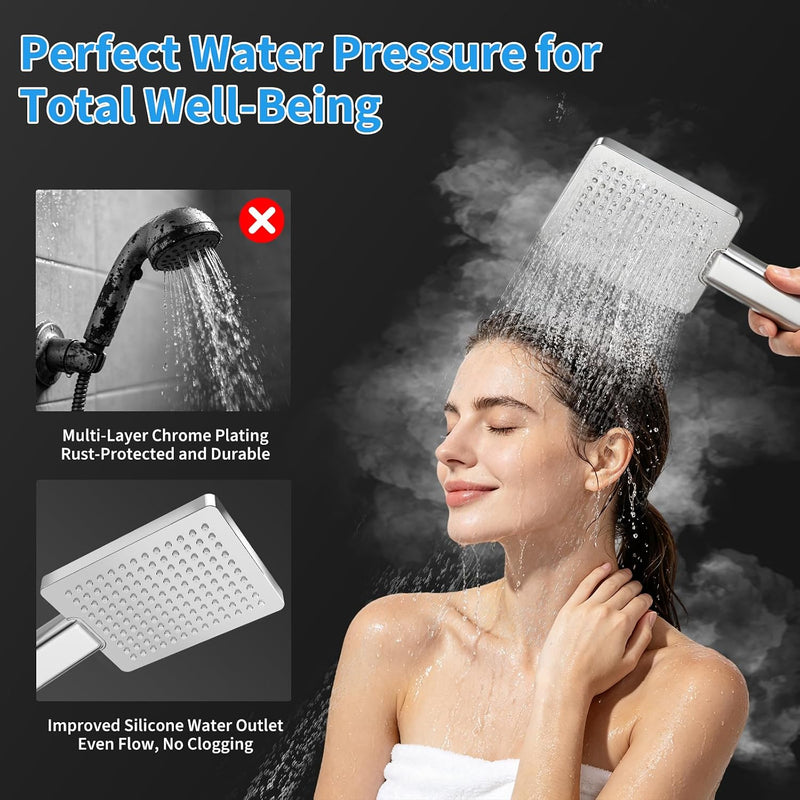 Square Rainfall Shower System Thermostatic Bar Mixer
