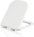 Square Toilet Seat Features Soft-Close Loo with One-Button