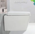 Square Toilet Seat Features Soft-Close Loo with One-Button