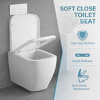 Square Toilet Seat Features Soft-Close Loo with One-Button
