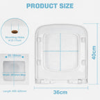 Square Toilet Seat Features Soft-Close Loo with One-Button