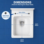 Square Toilet Seat Features Soft-Close Loo with One-Button