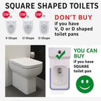 Square Toilet Seat Features Soft-Close Loo with One-Button