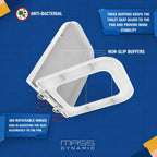 Square Toilet Seat Features Soft-Close Loo with One-Button