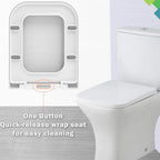 Square Toilet Seat Features Soft-Close Loo with One-Button
