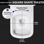 Square Toilet Seat Features Soft-Close Loo with One-Button