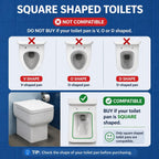 Square Toilet Seat Features Soft-Close Loo with One-Button