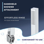 Square Waterfall Bath Shower Mixer Filler Tap Kit