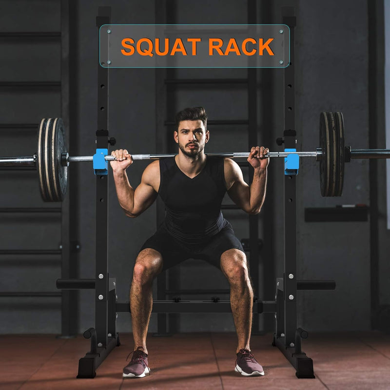 Squat Rack Multi-Function Barbell Height Adjustable Dip Stand
