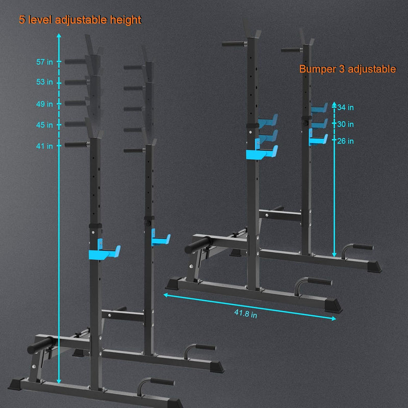 Squat Rack Multi-Function Barbell Height Adjustable Dip Stand