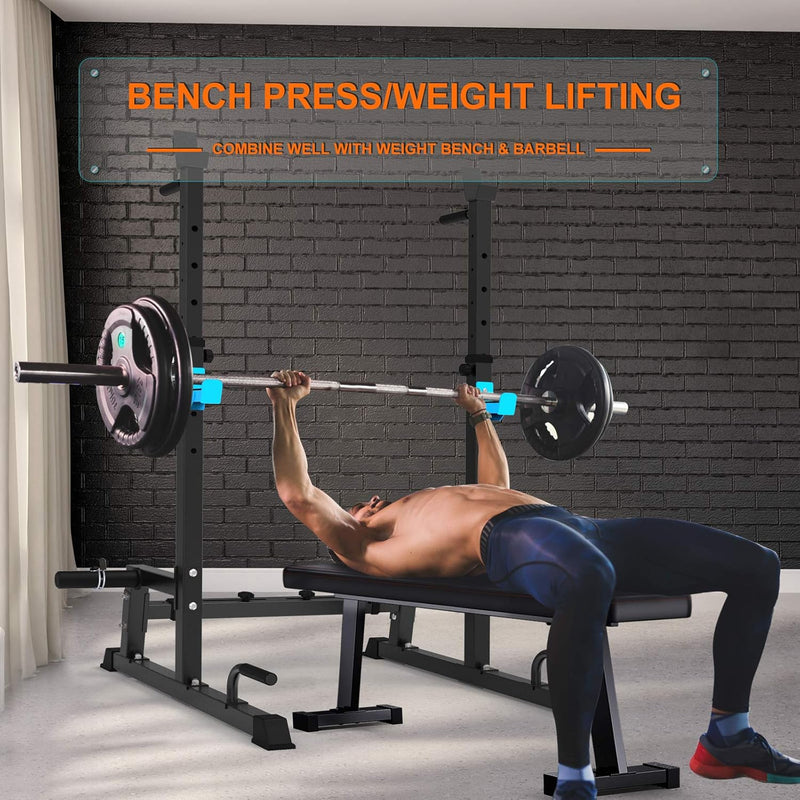 Squat Rack Multi-Function Barbell Height Adjustable Dip Stand
