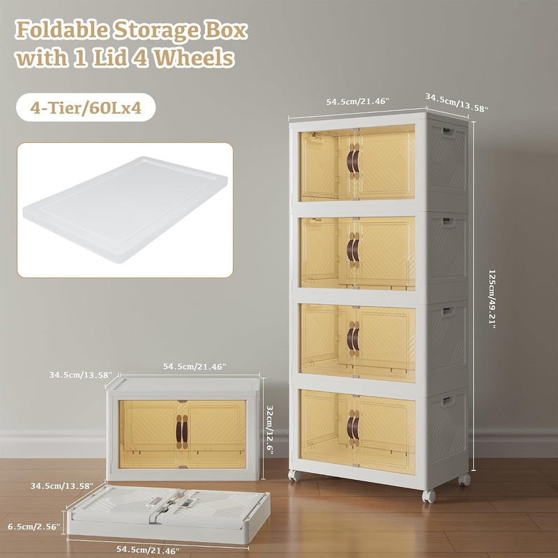 Stackable Plastic Storage Boxes with Lids Box