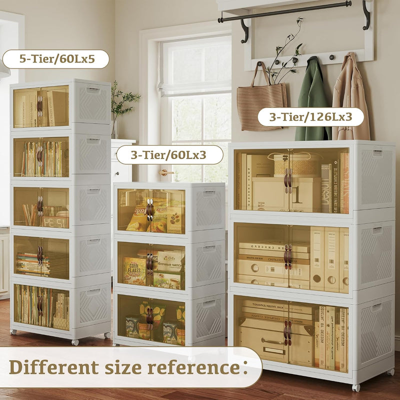 Stackable Plastic Storage Boxes with Lids Box