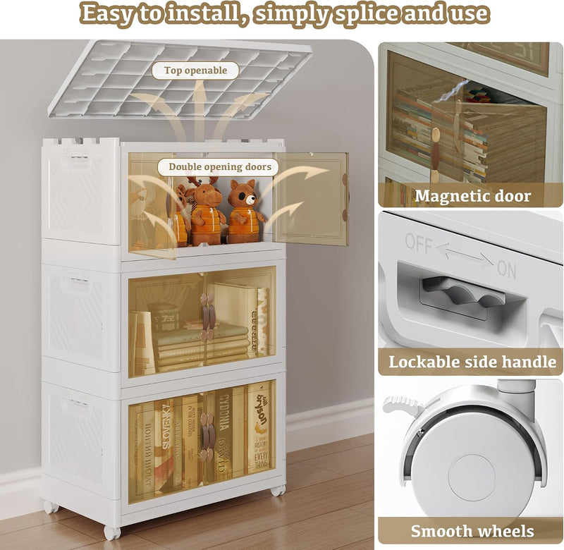 Stackable Plastic Storage Boxes with Lids Box