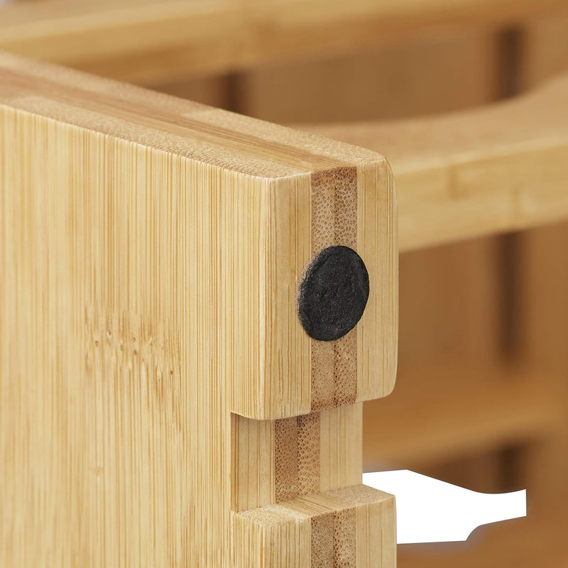 Stackable Wine Rack Bamboo Holder for 36 Bottles