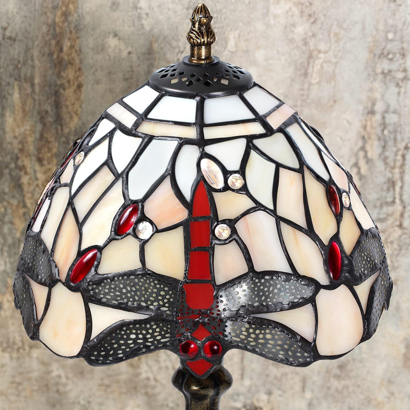 Stained Style Table Lamp Vintage Handcraft Glass Lampshade
