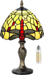 Stained Style Table Lamp Vintage Handcraft Glass Lampshade