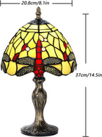 Stained Style Table Lamp Vintage Handcraft Glass Lampshade