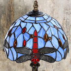 Stained Style Table Lamp Vintage Handcraft Glass Lampshade