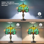 Stained Style Table Lamp Vintage Handcraft Glass Lampshade