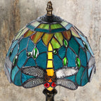 Stained Style Table Lamp Vintage Handcraft Glass Lampshade