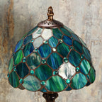 Stained Style Table Lamp Vintage Handcraft Glass Lampshade