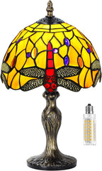 Stained Style Table Lamp Vintage Handcraft Glass Lampshade