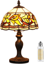 Stained Style Table Lamp Vintage Handcraft Glass Lampshade