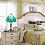 Stained Style Table Lamp Vintage Handcraft Glass Lampshade