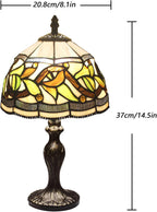 Stained Style Table Lamp Vintage Handcraft Glass Lampshade