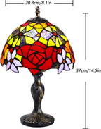 Stained Style Table Lamp Vintage Handcraft Glass Lampshade